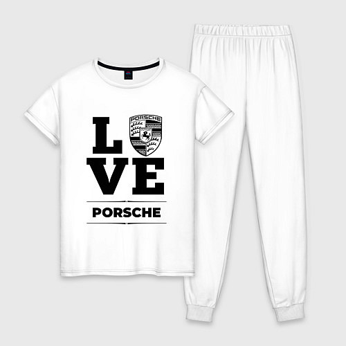 Женская пижама Porsche Love Classic / Белый – фото 1