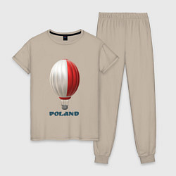Женская пижама 3d aerostat Polish flag