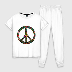 Пижама хлопковая женская Pacific symbol, цвет: белый