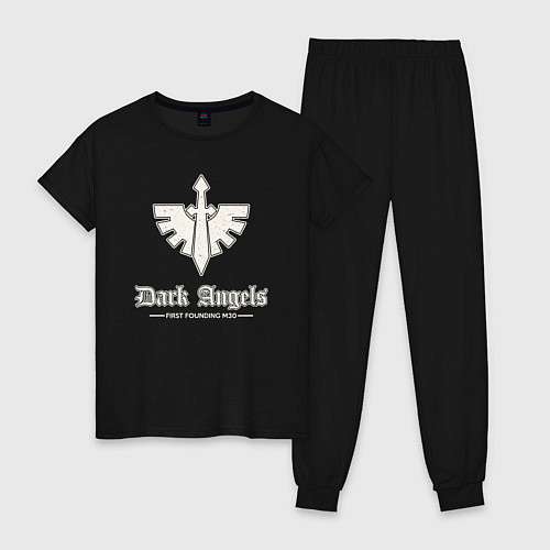 Женская пижама Темные ангелы лого винтаж / Черный – фото 1