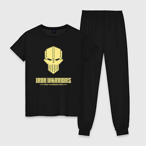 Женская пижама Железные воины лого винтаж / Черный – фото 1