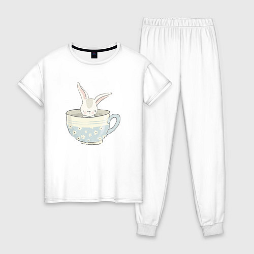 Женская пижама Кролик в чашке / Белый – фото 1
