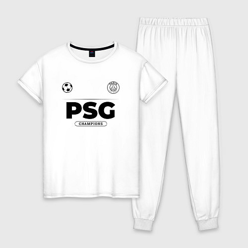 Женская пижама PSG Униформа Чемпионов / Белый – фото 1