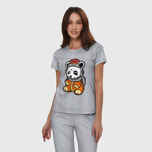 Женская пижама Космо панда / Меланж – фото 3