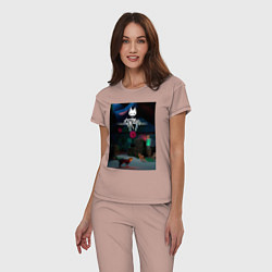 Пижама хлопковая женская Stray: Alawe, цвет: пыльно-розовый — фото 2