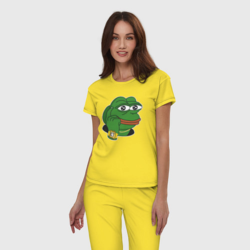 Женская пижама Пепе Лягушонок советует думать / Желтый – фото 3
