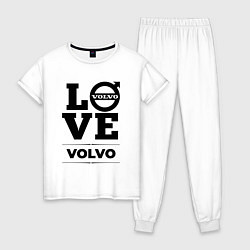 Пижама хлопковая женская Volvo Love Classic, цвет: белый