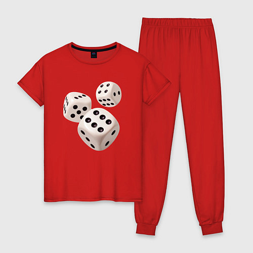 Женская пижама Объёмные игральные кубики дайс / Красный – фото 1