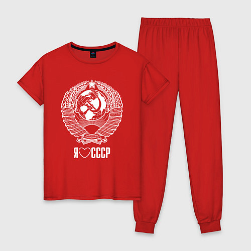 Женская пижама Я люблю СССР: Советский союз / Красный – фото 1