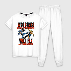 Пижама хлопковая женская Good knockout, цвет: белый