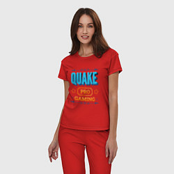 Пижама хлопковая женская Игра Quake pro gaming, цвет: красный — фото 2