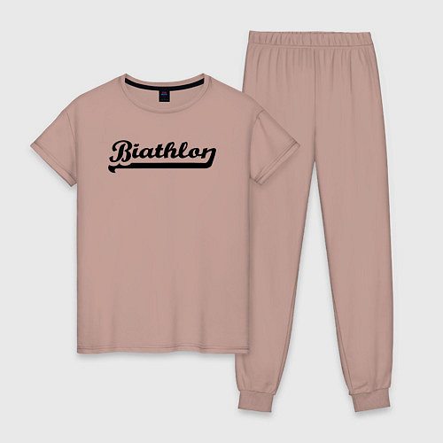 Женская пижама Biathlon logo / Пыльно-розовый – фото 1