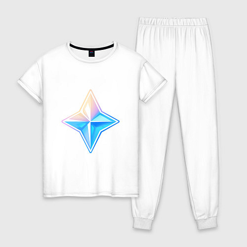 Женская пижама Примогем - Геншин импакт / Белый – фото 1