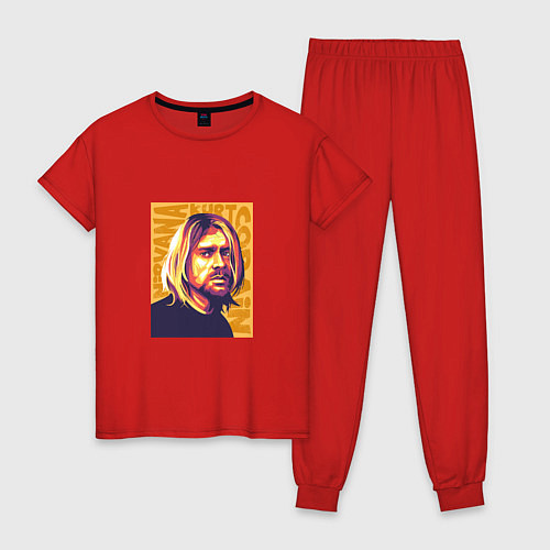 Женская пижама Nirvana - Cobain / Красный – фото 1
