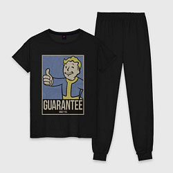 Пижама хлопковая женская Vault guarantee boy, цвет: черный