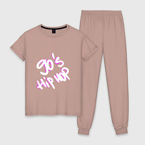 Женская пижама 90s Hip Hop / Пыльно-розовый – фото 1