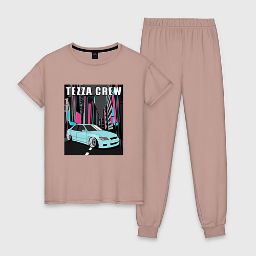 Женская пижама Toyota Altezza Tezza Crew / Пыльно-розовый – фото 1