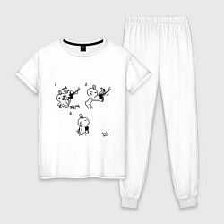 Женская пижама Микрофон-мороженое