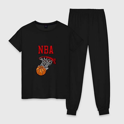 Женская пижама Basketball - NBA logo / Черный – фото 1