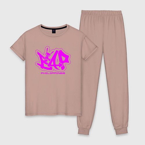 Женская пижама Эмблема группы bap / Пыльно-розовый – фото 1