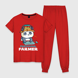 Женская пижама Professional Farmer - панда геймер