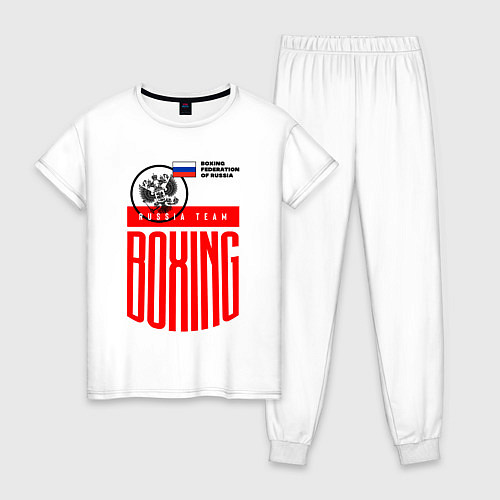 Женская пижама Boxing russia national team / Белый – фото 1