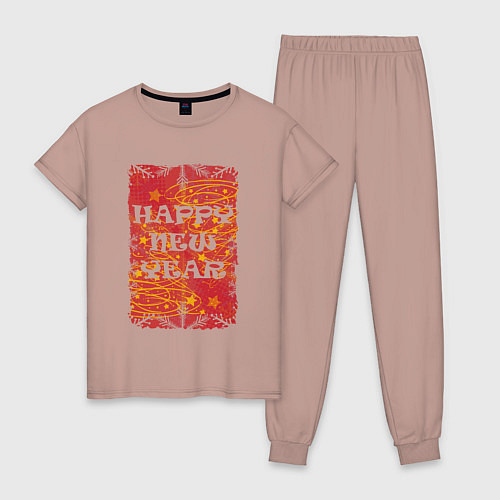 Женская пижама HappyNewYear / Пыльно-розовый – фото 1