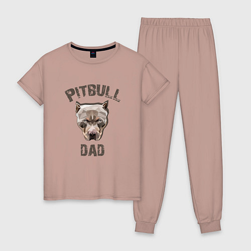 Женская пижама Pitbull dad / Пыльно-розовый – фото 1
