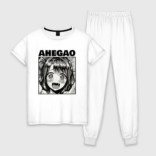 Женская пижама Девушка: ахегао / Белый – фото 1