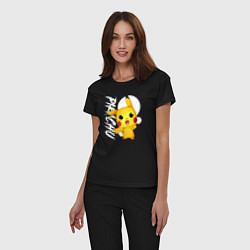 Пижама хлопковая женская Funko pop Pikachu, цвет: черный — фото 2