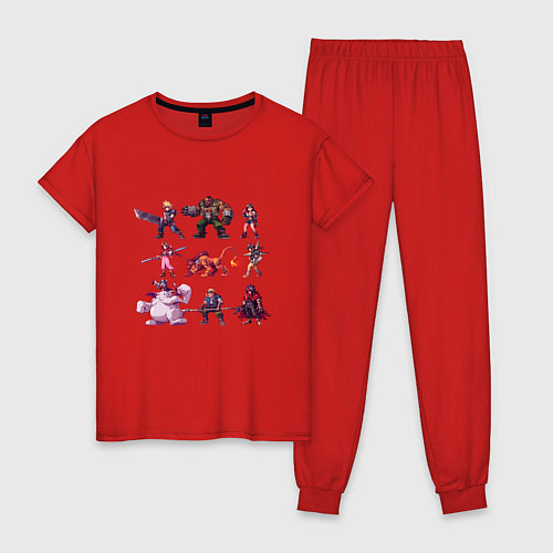 Женская пижама Final Fantasy 7 Pixelart / Красный – фото 1