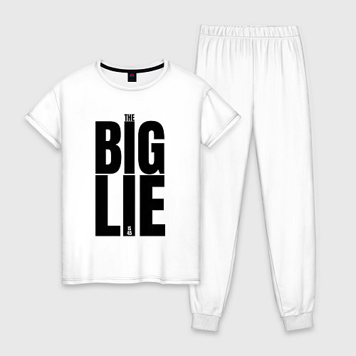 Женская пижама Большая маленькая ложь логотип / Белый – фото 1