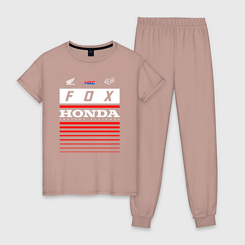 Женская пижама Honda racing / Пыльно-розовый – фото 1