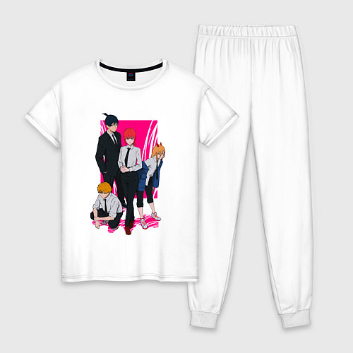 Женская пижама Команда Макимы - Человек бензопила / Белый – фото 1