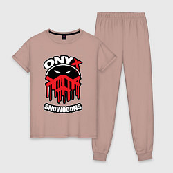 Пижама хлопковая женская Onyx - snowgoons, цвет: пыльно-розовый