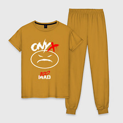 Пижама хлопковая женская 100 Mad - Onyx, цвет: горчичный