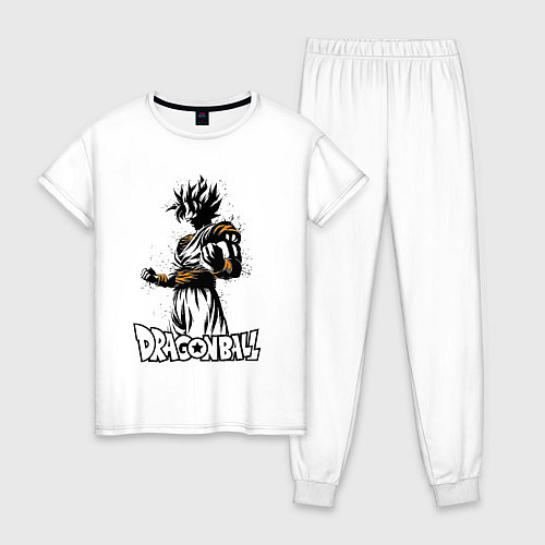 Женская пижама Dragon Ball - Goku Son - Герой / Белый – фото 1
