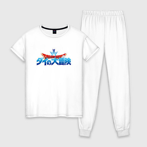Женская пижама Драгон Квест logo / Белый – фото 1