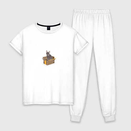 Женская пижама Кошка в коробке / Белый – фото 1