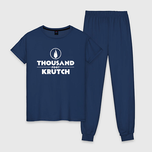 Женская пижама Thousand Foot Krutch белое лого / Тёмно-синий – фото 1