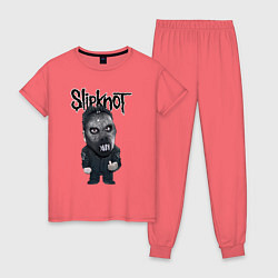 Пижама хлопковая женская Седьмой Slipknot, цвет: коралловый