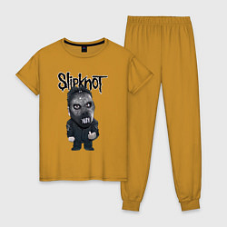 Пижама хлопковая женская Седьмой Slipknot, цвет: горчичный