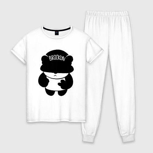 Женская пижама Борзый пандёныш из Бруклина / Белый – фото 1