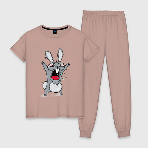 Женская пижама Злой заяц / Пыльно-розовый – фото 1