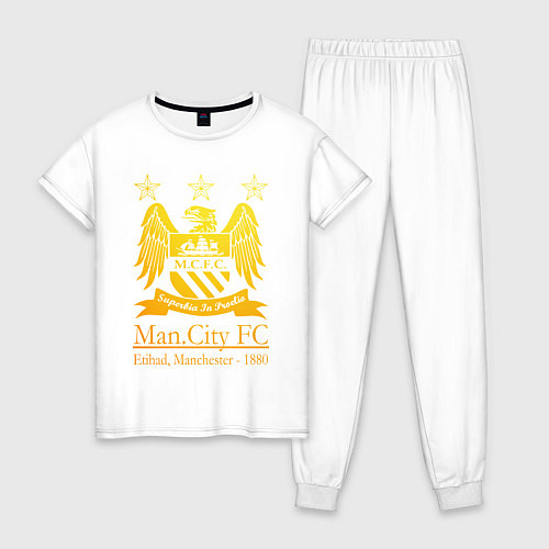 Женская пижама Manchester City gold / Белый – фото 1