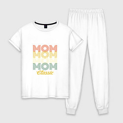 Пижама хлопковая женская Mom Classic, цвет: белый