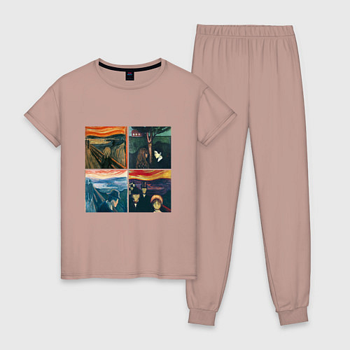Женская пижама Edvard Munch / Пыльно-розовый – фото 1