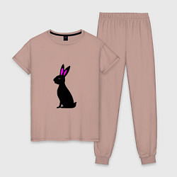 Женская пижама Черный кролик
