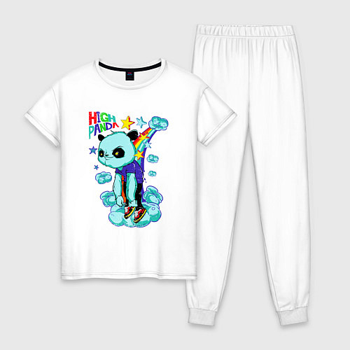 Женская пижама Высокая панда / Белый – фото 1