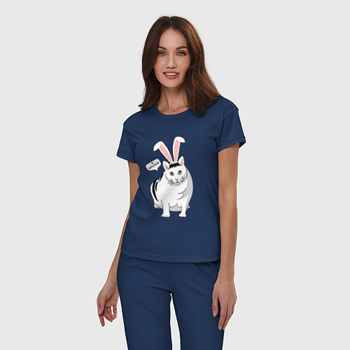 Женская пижама Кролик Бендер - 2023 / Тёмно-синий – фото 3